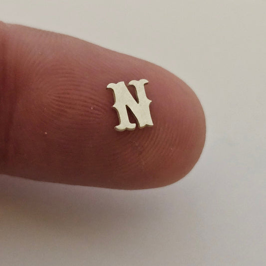 Sterling silver alphabet, 5.5mm letter components, letter charms, Western Letters