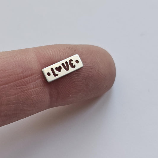 Permanent Jewelry Charm, Love charm, Permanent Jewelry Connectors, dainty