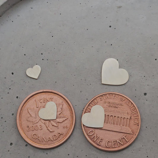 Rounded Heart accents,  sterling silver solderable components