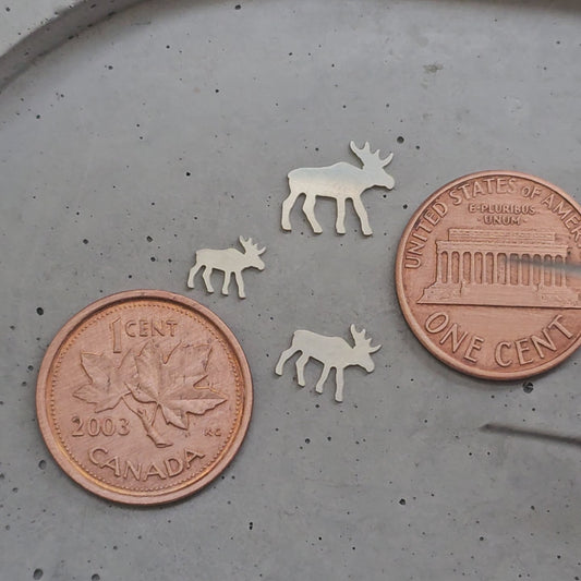 Sterling silver moose component, moose accent, canadian charms variety of sizes