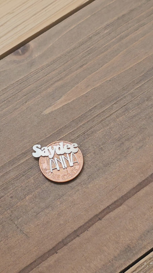 Sterling silver Name Cut out, Connected letters, word components, Solderable silver, Custom Name cut out for Jewelry Making