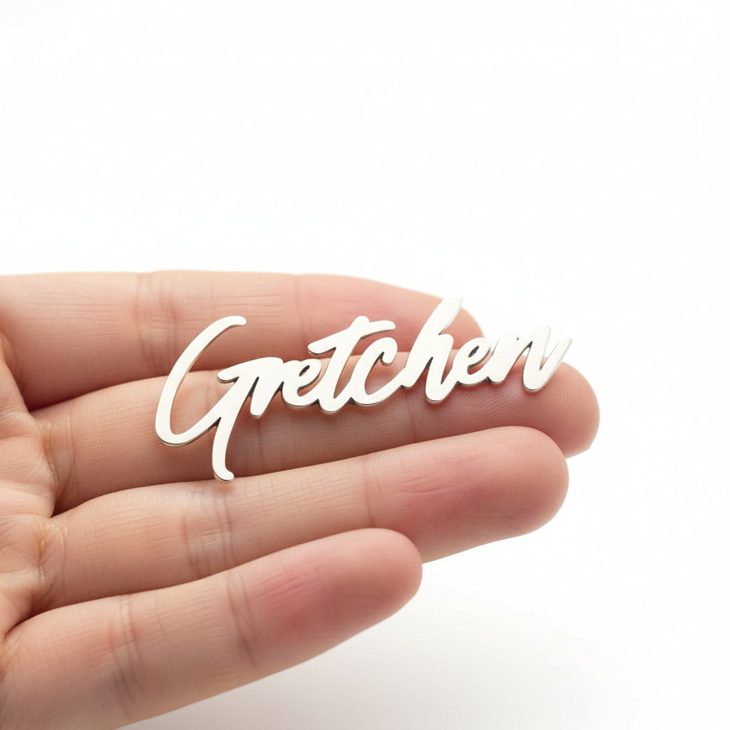 7-12 letter word Sterling silver Name Cut out, Connected letters, word component, Solderable silver, Custom Name cut out for Jewelry Making