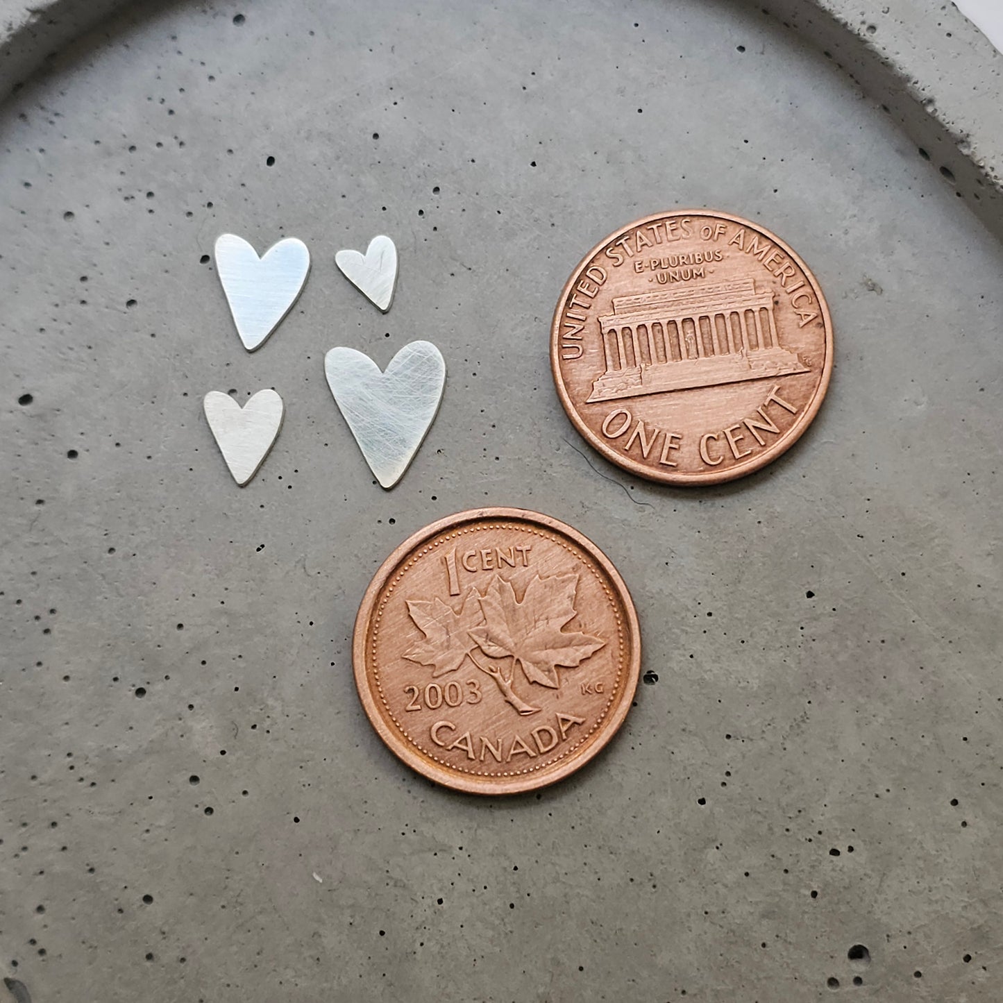 Sterling silver funky heart blank, stamping blanks, silver solderable components