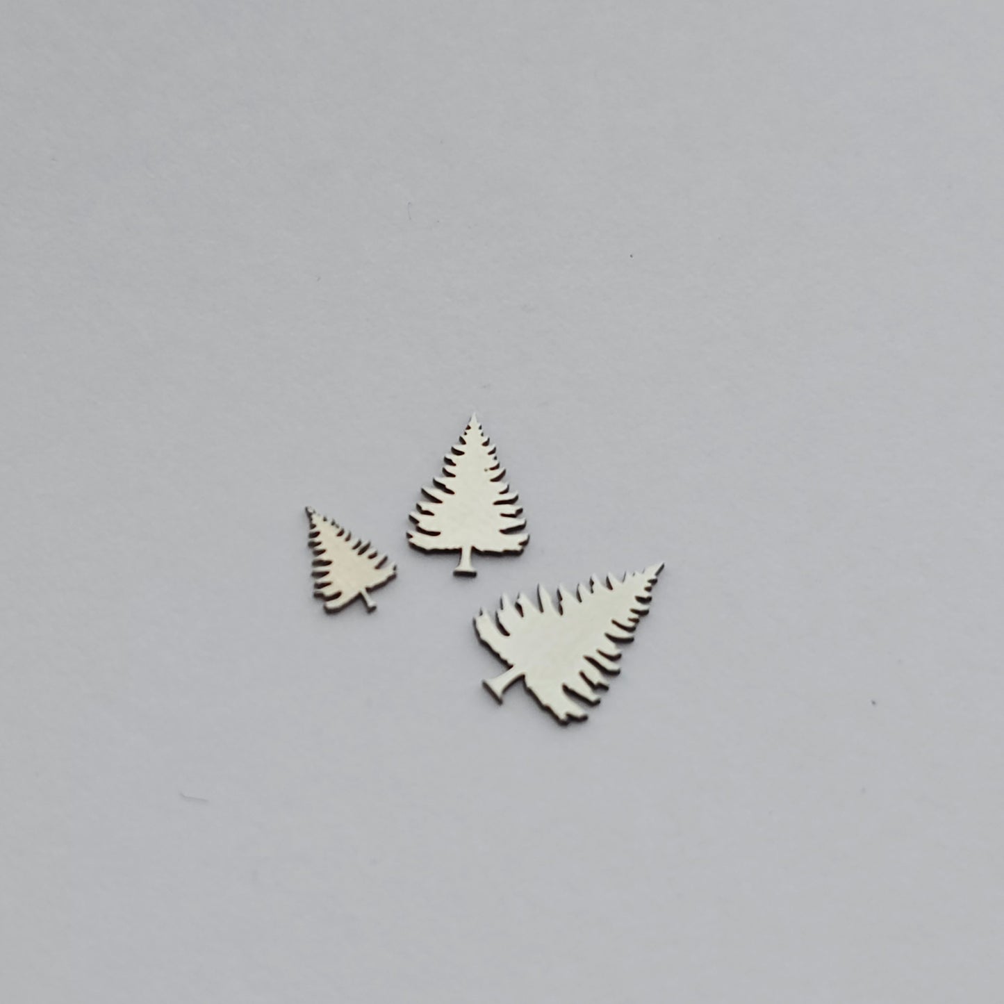 Evergreen Tree sterling silver solderable components, forest embellishment, spruce tree