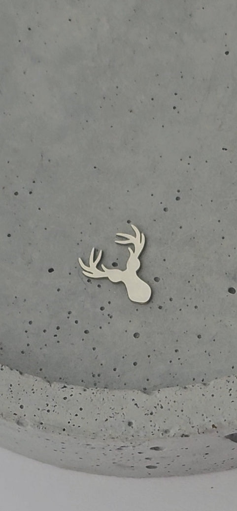 Deer and Antlers, Sterling Silver, solderable accents, Deer head