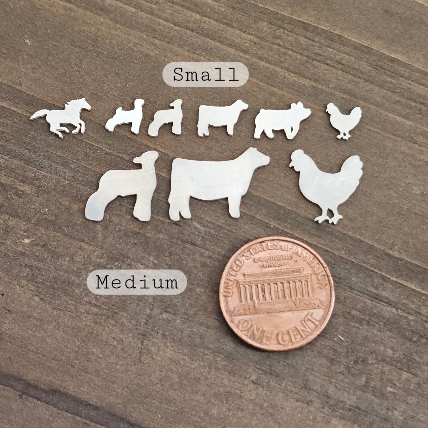 Sterling silver  Horse cuts outs, Solderable accents