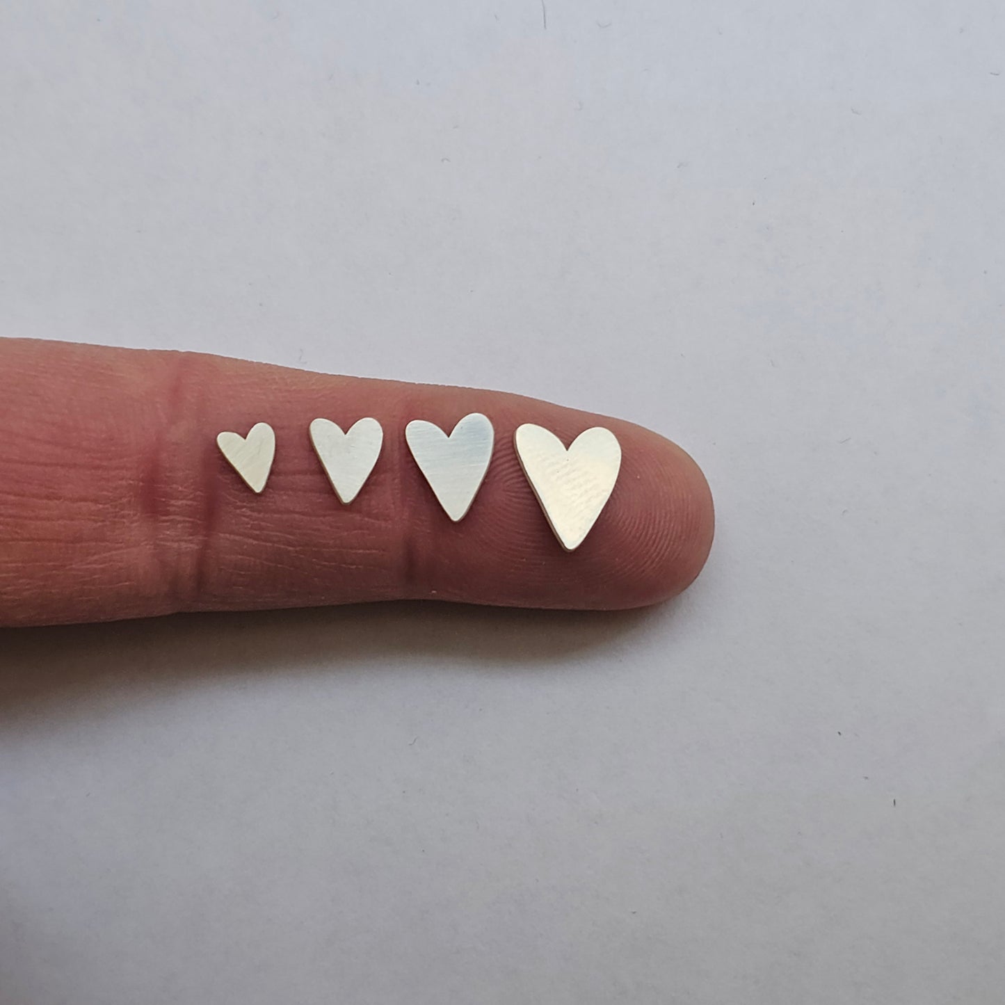 Sterling silver funky heart blank, stamping blanks, silver solderable components