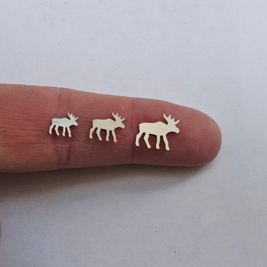 Sterling silver moose component, moose accent, canadian charms variety of sizes