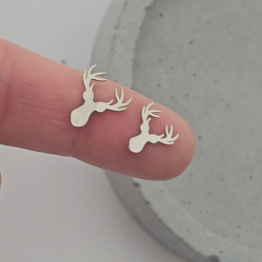 Deer and Antlers, Sterling Silver, solderable accents, Deer head