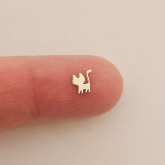 6mm Tiny Halloween Cat Outline