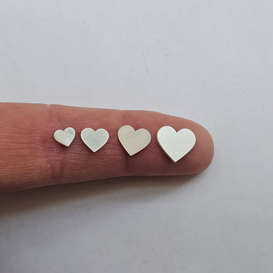 Rounded Heart accents,  sterling silver solderable components