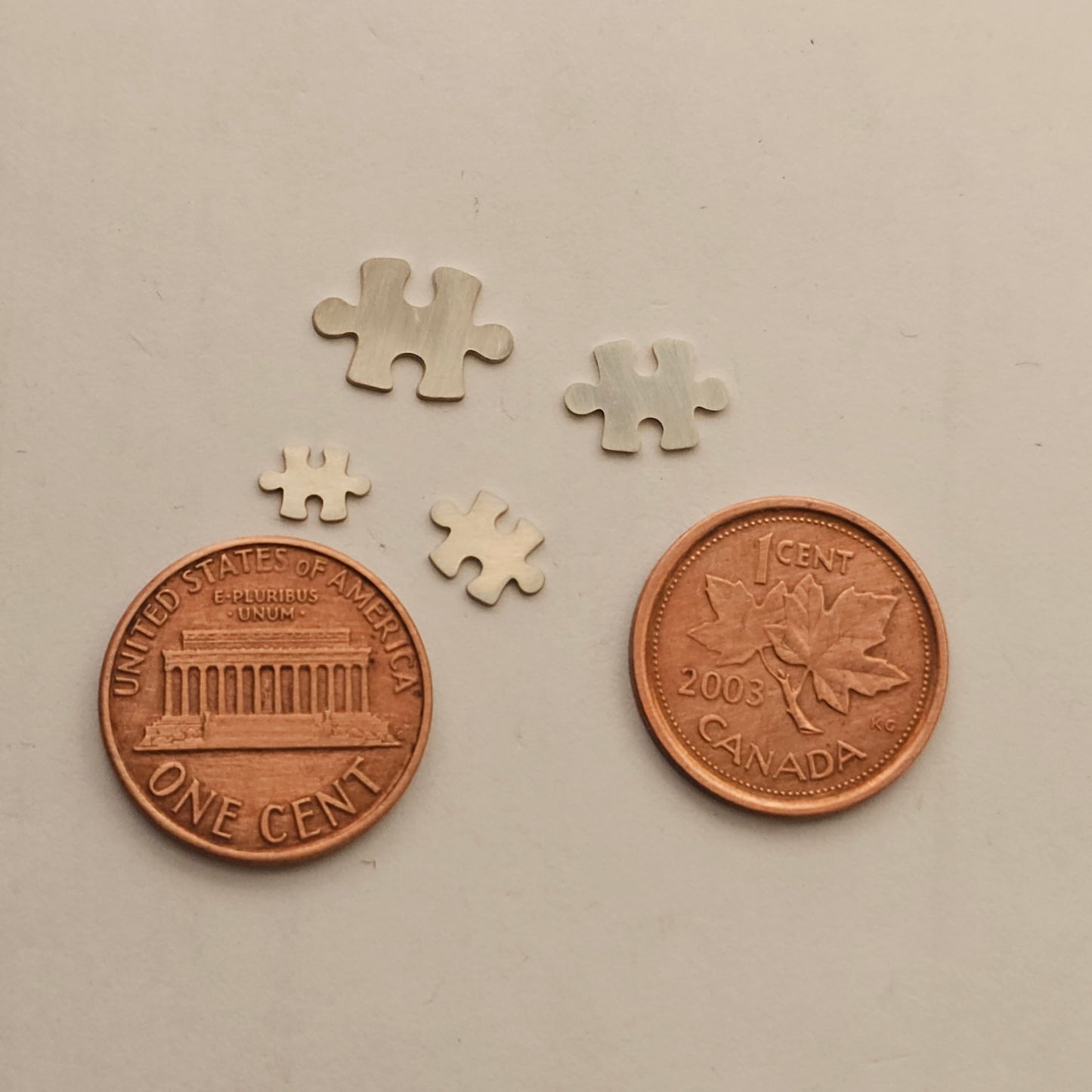 Sterling silver puzzle pieces, autism awareness, puzzle pieces components, Variety Sizes