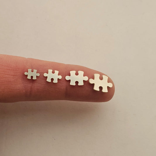 Sterling silver puzzle pieces, autism awareness, puzzle pieces components, Variety Sizes