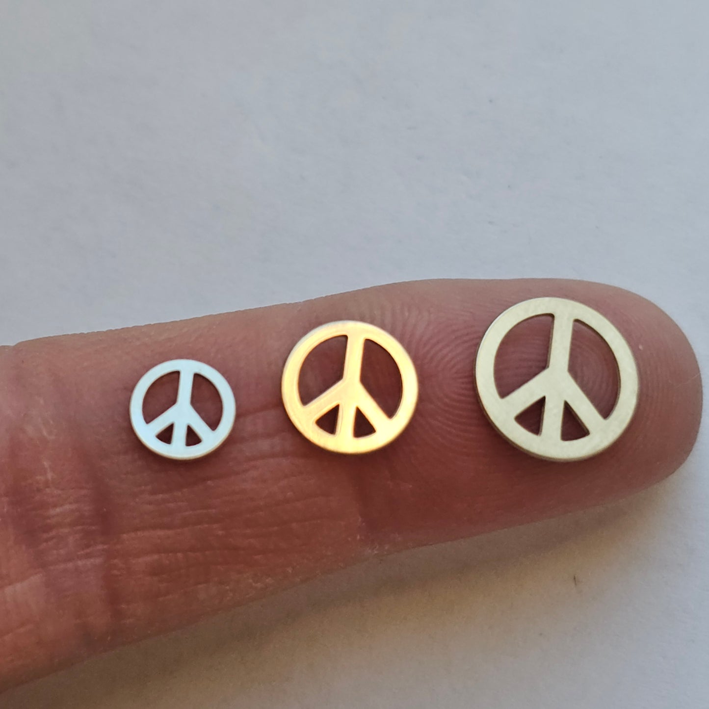 Sterling silver Peace Sign,peace symbol cut out , Solderable silver components