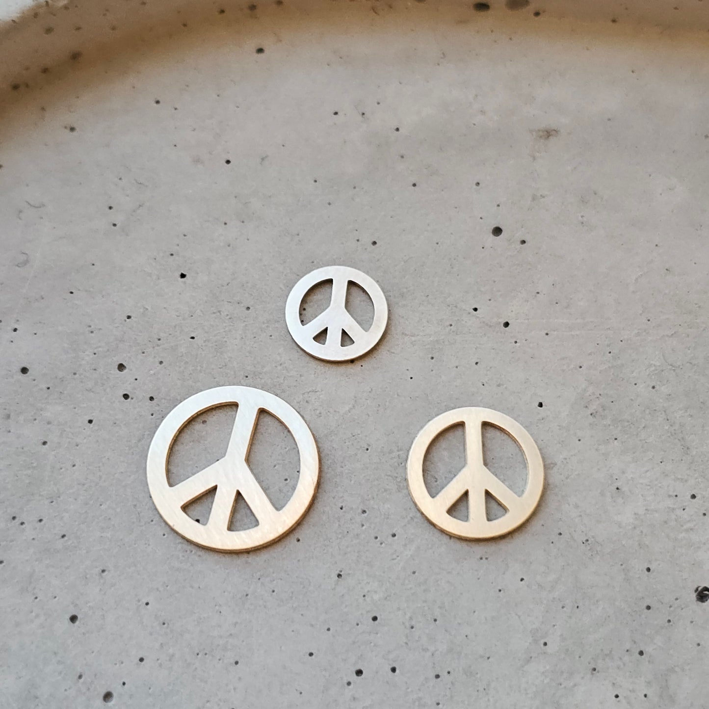 Sterling silver Peace Sign,peace symbol cut out , Solderable silver components